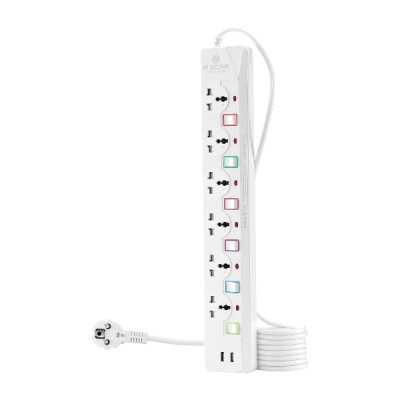 Multiprise électrique 6 prises (10M) Avec 2 Ports de Chargement USB RS-226U