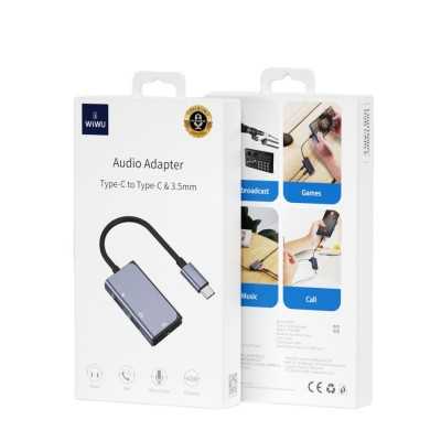 Adaptateur Pro 3 en 1 Type-C à Double Type-C + 3,5 mm WiWU LT02