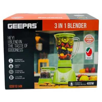 Mixeur/Blender multifonction 3 en 1 400W GEEPAS GSB1514N