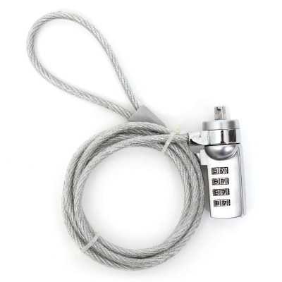 Serrure à combinaison sans clé à 4 cadrans pour ordinateur