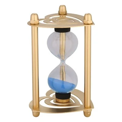 Sablier en verre et métal 15 minutes