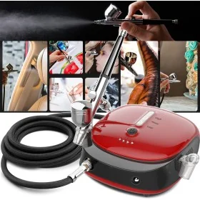 Kit compresseur d'aérographe rechargeable HSM901K