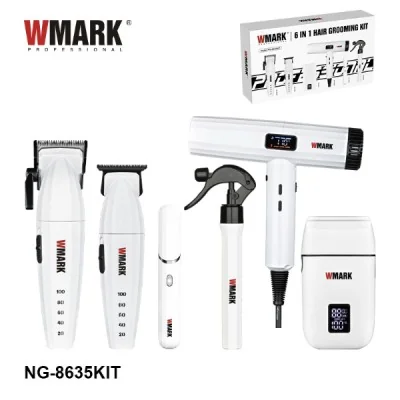 Tondeuse sans fil rechargeable + Kit de toilettage 6 EN 1 WMARK NG-8635KIT