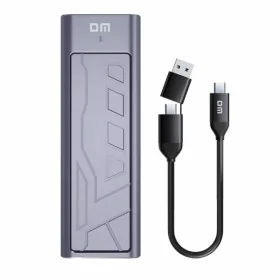 Boîtier Externe DM Double Protocole pour SSD M.2 NVMe & SATA – USB-C 3.2 10Gbps – Refroidissement Actif