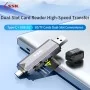 Lecteur de cartes SD/TF double port USB-A Type-C SSK