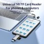 Lecteur de cartes SD/TF double port USB-A Type-C SSK