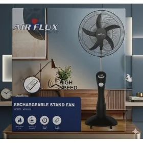 AIRFLUX VENTILO SUR PIED RECHARGEABLE AF-8315 NOIR