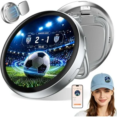 Badge électronique Bluetooth WSTER WS-510 avec écran HD rond personnalisable - Wazeb.com