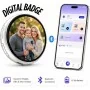 Badge électronique Bluetooth WSTER WS-510 avec écran HD rond personnalisable - Wazeb.com