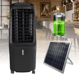 Rafraîchisseur d'air Airflux AF-AC21 sur roulettes avec panneau solaire et batterie rechargeable - Wazeb.com