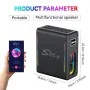 Enceinte Bluetooth SING-E ZQS V73 100W avec 2 micros sans fil et éclairage LED RGB - Wazeb.com