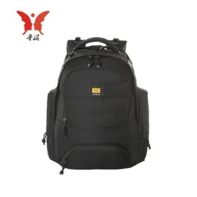 Sac à dos LOUPIN 196-2 noir et marron en polyester avec multiples compartiments - Wazeb.com