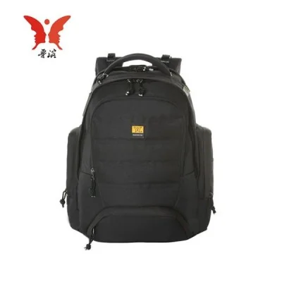 Sac à dos LOUPIN 196-2 noir et marron en polyester avec multiples compartiments - Wazeb.com