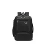 Sac à dos LOUPIN 3222 noir en polyester avec multiples compartiments et logo papillon - Wazeb.com