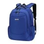 Sac à dos TIROLL 3270 bleu en polyester avec multiples compartiments zippés - Wazeb.com