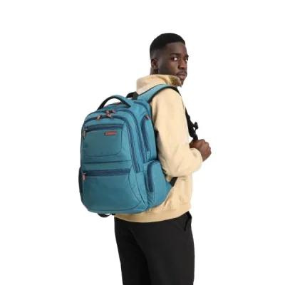 Sac à dos TIROLL 724 bleu marine avec dos ventilé et sangle sternale ajustable - Wazeb.com
