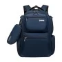 Sac à dos TIROLL 724 bleu marine avec dos ventilé et sangle sternale ajustable - Wazeb.com
