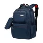 Sac à dos TIROLL 724 bleu marine avec dos ventilé et sangle sternale ajustable - Wazeb.com