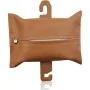 Porte-mouchoirs voiture en cuir synthétique marron avec crochets pour appui-tête - Wazeb.com
