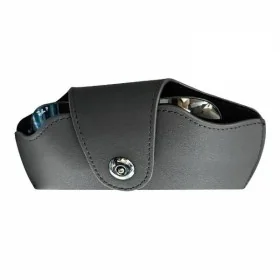Étui range-lunettes voiture ZS-CA-008 noir avec fermeture pression et double compartiment - Wazeb.com
