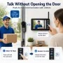 Sonnette vidéo sans fil M10S avec écran 4,3 pouces et caméra grand angle étanche - Wazeb.com