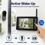 Sonnette vidéo sans fil M10S avec écran 4,3 pouces et caméra grand angle étanche - Wazeb.com