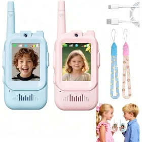 Talkie-walkie vidéo pour enfants - Appel vidéo HD sans carte SIM (Paire)