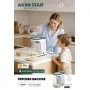 Machine à popcorn AKKO STAR blanche 1200W avec couvercle transparent amovible - Wazeb.com