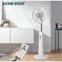 Ventilateur rechargeable AKKO STAR AK-53975 avec télécommande sans fil - Wazeb.com