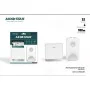 Sonnette sans fil AKKO STAR AK56280 blanche avec bouton auto-alimenté et récepteur LED - Wazeb.com