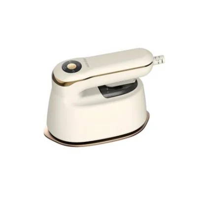 Fer à repasser vapeur AKKO STAR ivoire et or 1100W compact - Wazeb.com