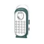 Lampe d'urgence rechargeable AKKO STAR blanche et verte avec panneau LED et torche - Wazeb.com