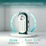 Lampe d'urgence rechargeable AKKO STAR blanche et verte avec panneau LED et torche - Wazeb.com