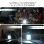 Lampe d'urgence rechargeable AKKO STAR blanche et verte avec panneau LED et torche - Wazeb.com