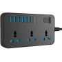Rallonge multiple 6 USB 3 prises de courant