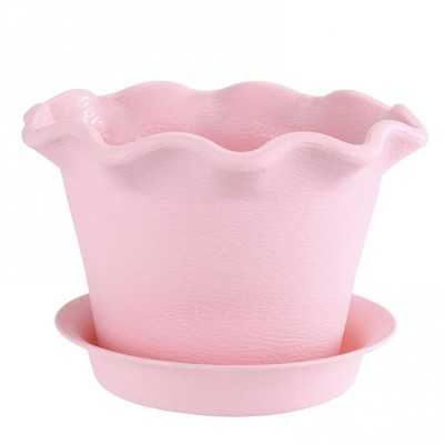 Pot de fleurs en résine avec plateau