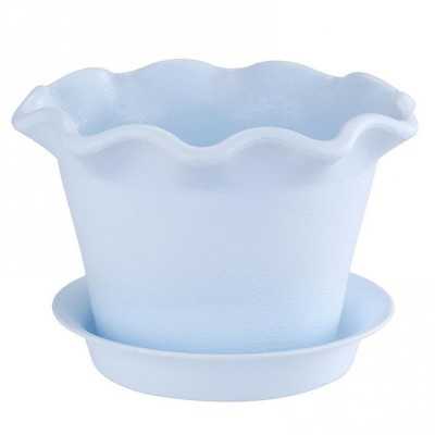 Pot de fleurs en résine avec plateau