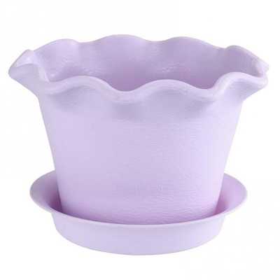 Pot de fleurs en résine avec plateau