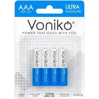 VONIKO ULTRA ALCALINE BATTERIE AAA 4 Piles