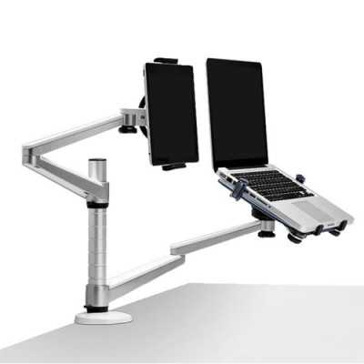 Support Réglable Double Bras Pour Ordinateur et Tablette OA9X