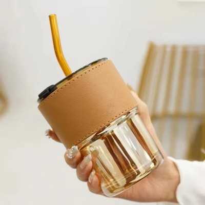 Slub Glass gobelet isotherme avec couvercle fermé