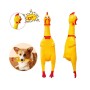 Poulet hurlant en caoutchouc pour chien