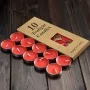 Lot de 10 bougies rouge à thé