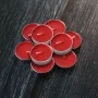 Lot de 10 bougies rouge à thé