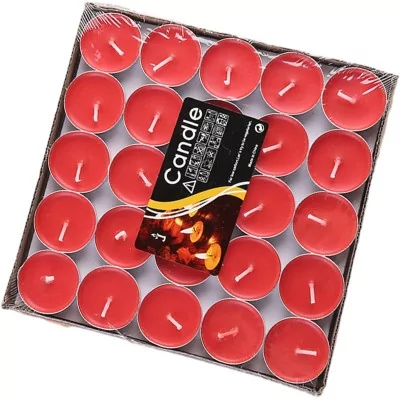 50 bougies Rouge chauffe-plat en cire