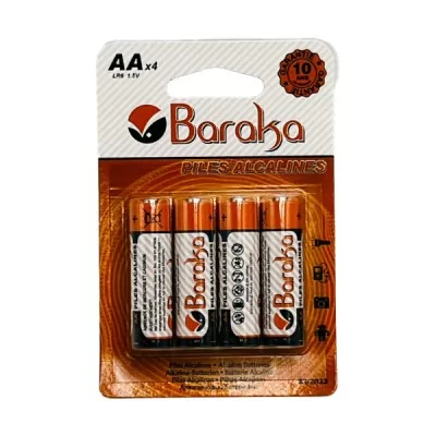 BARAKA PILES ALCALINES BATTERIE BRK-AA