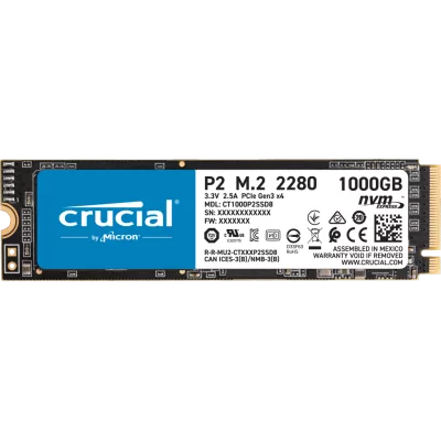 CRUCIAL SSD M2 1TB/ 1000GB P2 NVME SOLID STATE DRIVE