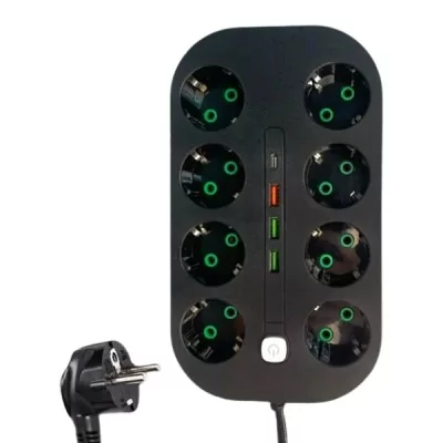 Rallonge ANTISTATIQUE 8 PRISES+3USB+1PD