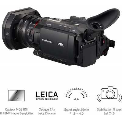 Caméra Panasonic AG-UX90 - Caméscope 4K UHD à Carte Mémoire