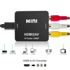 Adaptateur vidéo Mini AV vers HDMI compatible 1080P